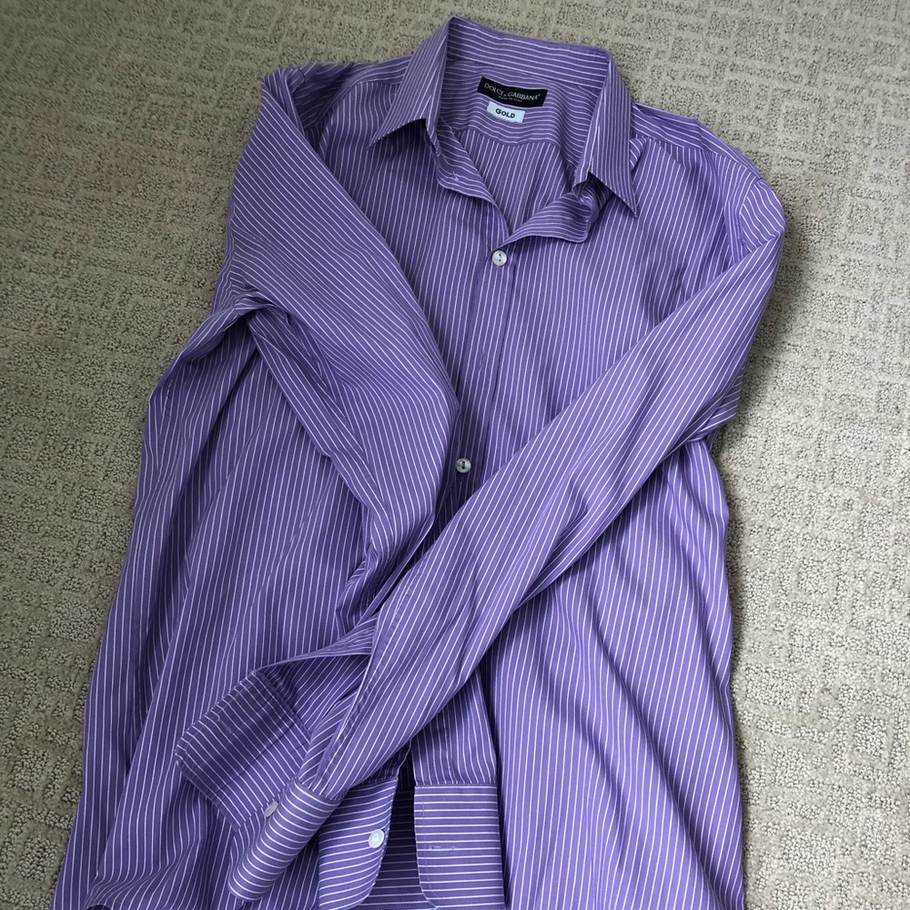 Dolce & Gabbana purple, men’s dress shirt